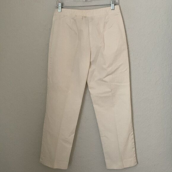 Rafaella Women's White Straight Pants Cotton Blend Stretch Size 8 - Picture 2 of 11